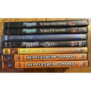 Lot Of 7 Spider-Man DVDs